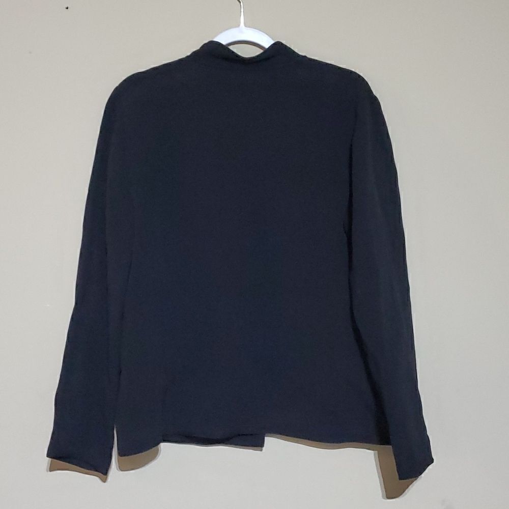 EILEEN FISHER Black Open Front Jacket - Size Large‎ - Picture 2 of 7